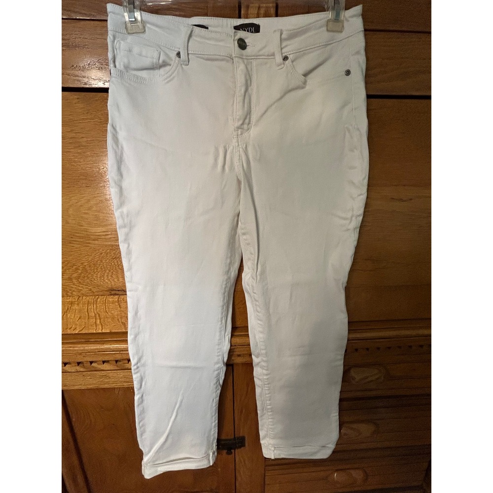 NYDJ Sheri Slim Jeans Optic White Lift Tuck Technology Size 10 Slim Leg Pants